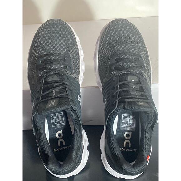 ON CLOUDSWIFT BLACK/ROCK WOMEN’S RUNNING SHOES, Size W8, 41 99581 - Picture 5 of 9